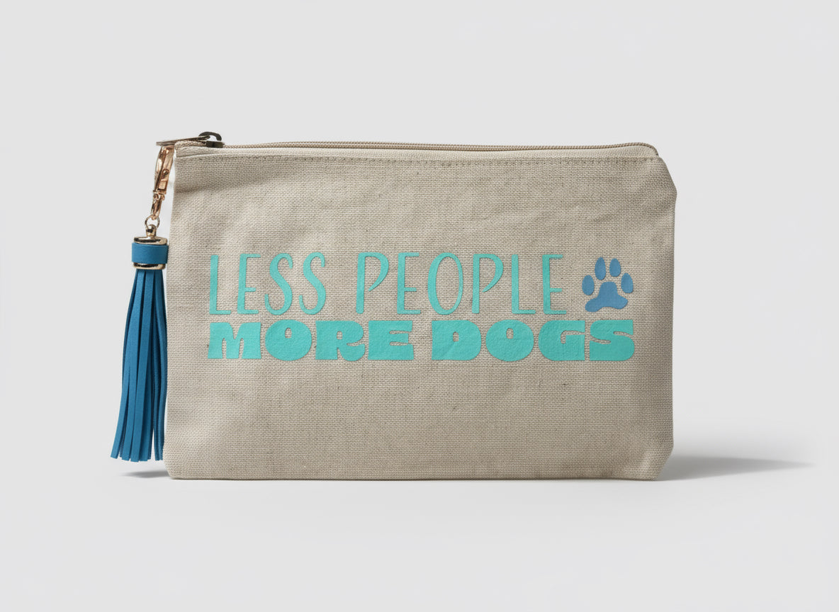 Medium Canvas Dog Quote Canvas Pouch