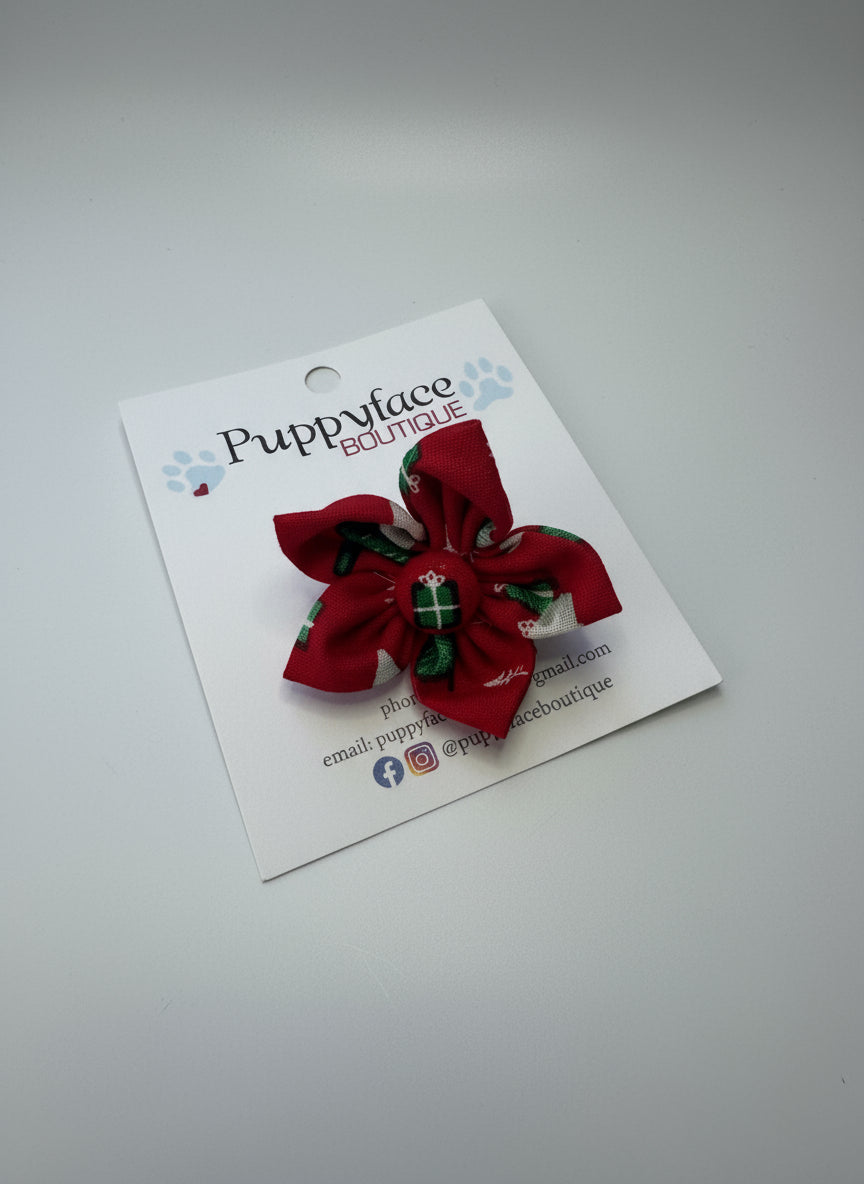 Christmas Tree Hair Clip - Red