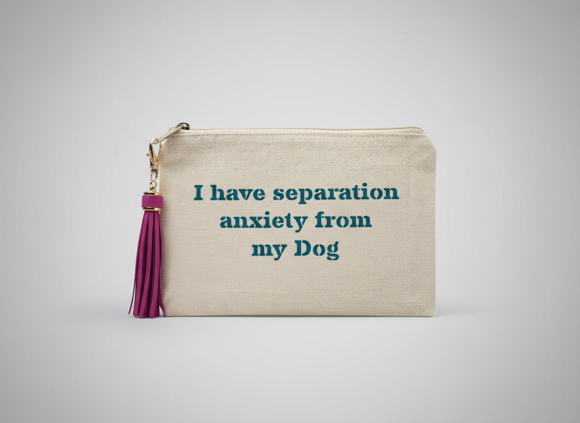 Medium Canvas Dog Quote Canvas Pouch