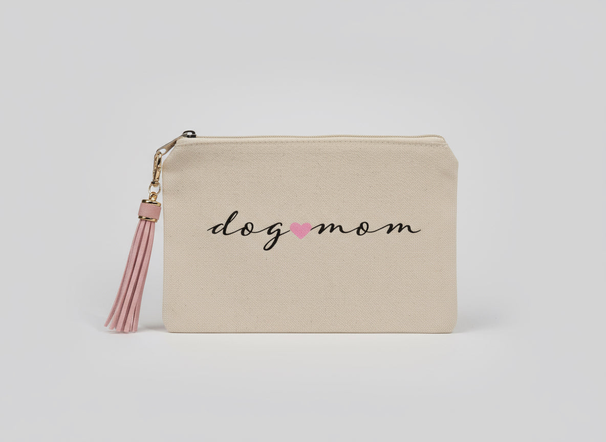 Medium Dog Mom Canvas Pouch