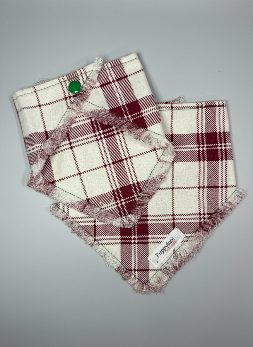 Red Plaid Flannel Bandana