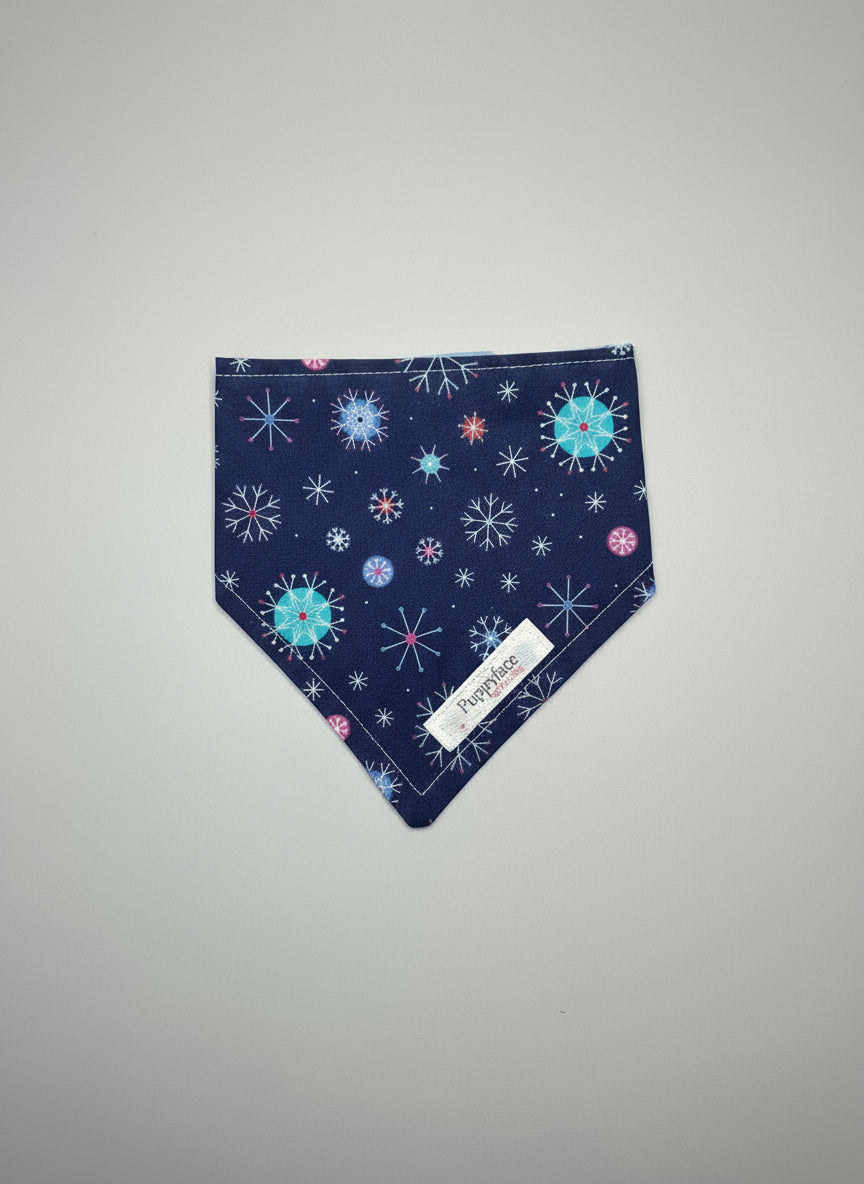 Blue Snowflake Bandana