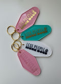 Less People More Dogs Hotel Keychain