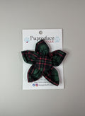 Dark Green Plaid Flower