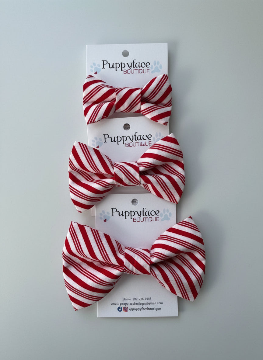 Candy Cane Stripe Bow Tie