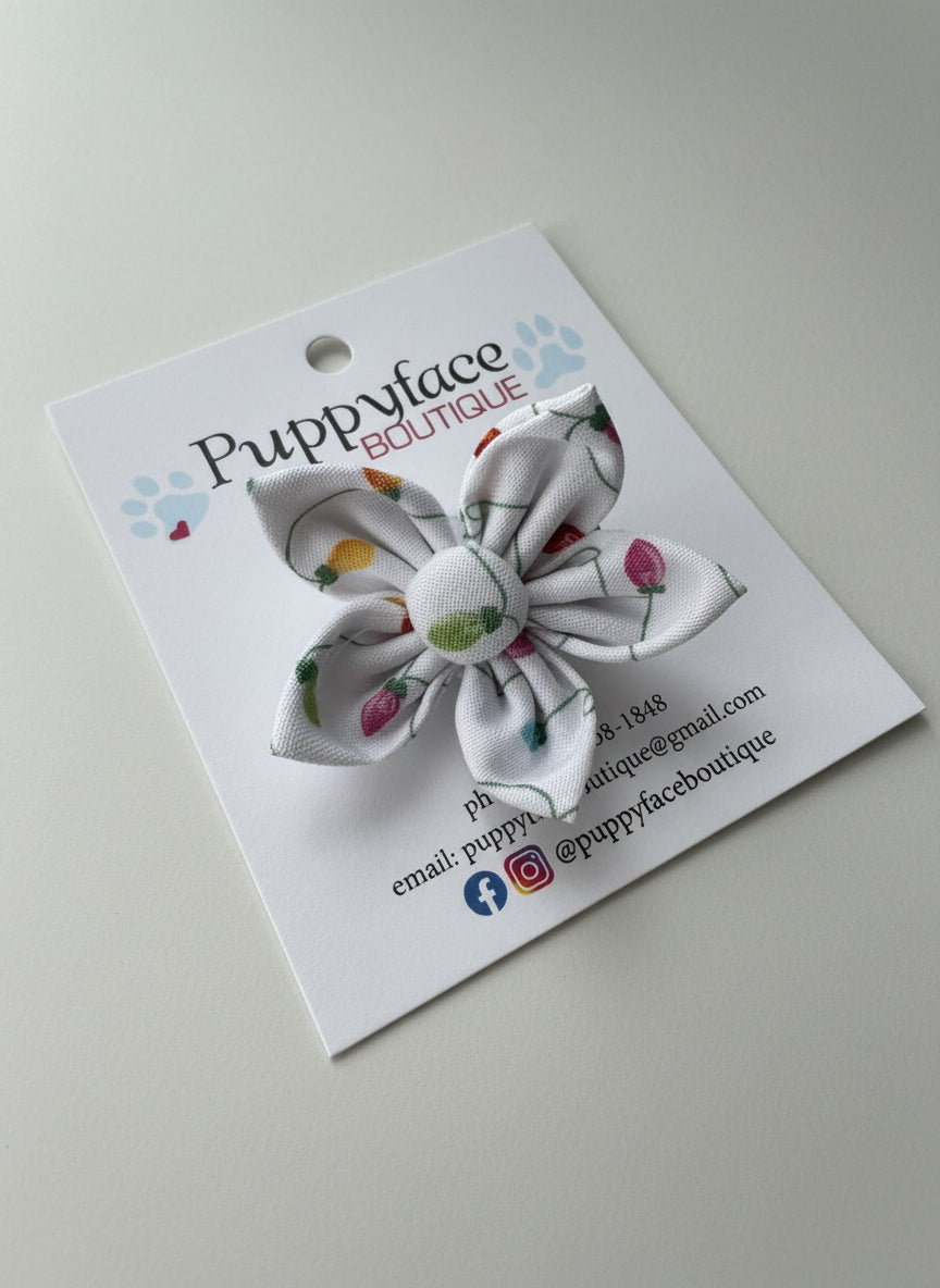 Christmas Lights Hair Flower