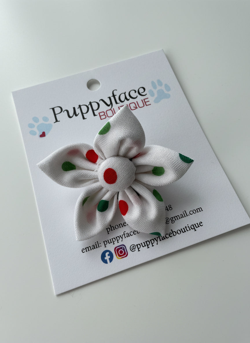 Polka Dot Hair Flower