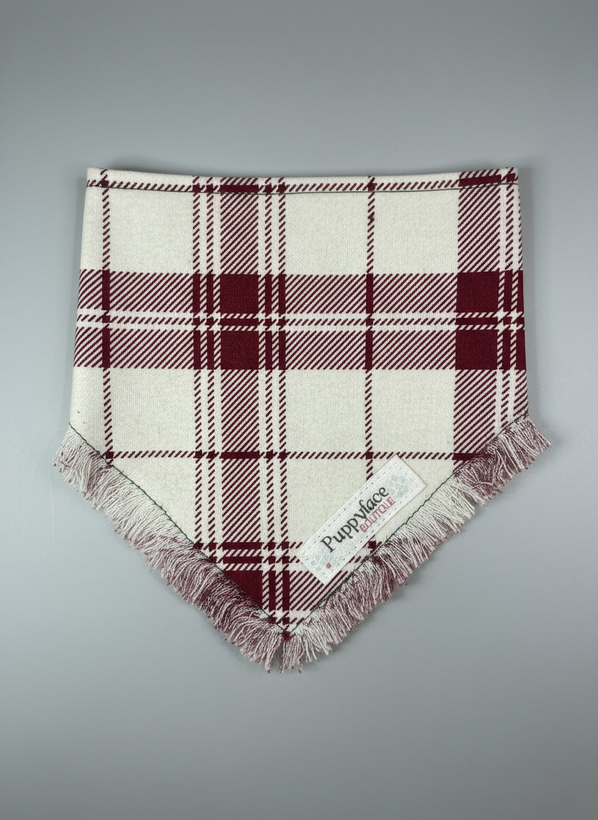 Red Plaid Flannel Bandana