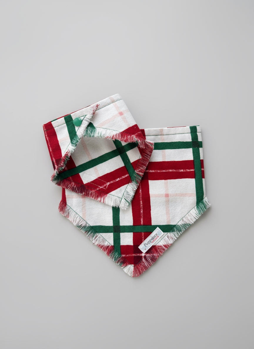 White Plaid Bandana