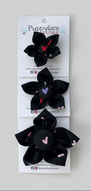 Heart Flower (Black)