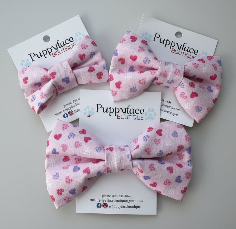 Heart Bow Tie (Pink)